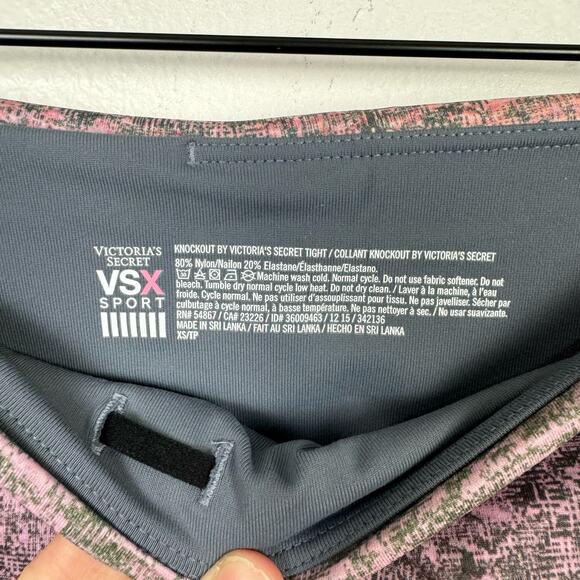 Victoria's Secret Sport VSX Knockout Tropical Sunset Beach Palm Tree Leggings - Picture 5 of 5